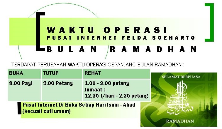 Waktu Operasi Bulan Ramadhan 2019